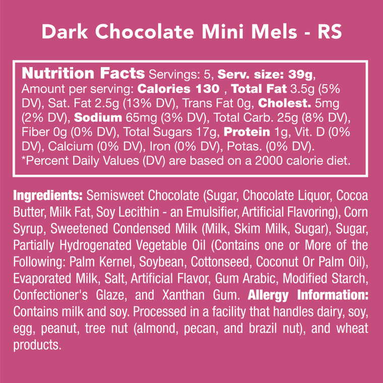 DARK CHOCOLATE MINI-MELS