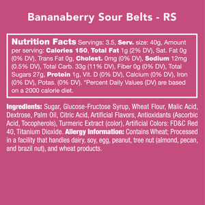 BANANABERRY SOUR BELTS