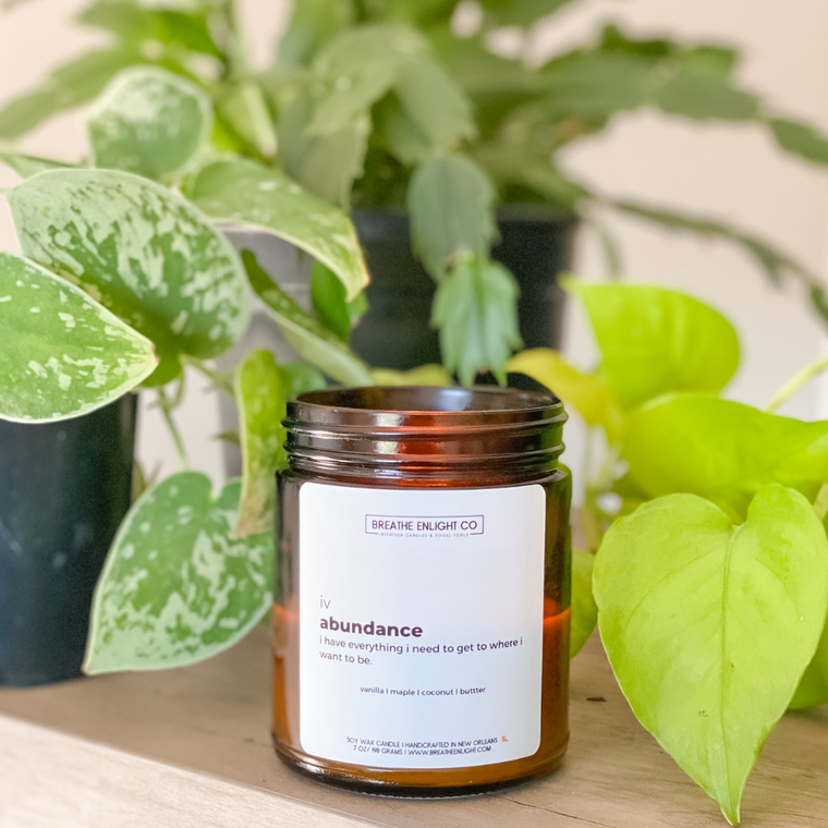 ABUNDANCE AFFIRMATION CANDLE